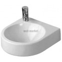 Lave-mains ARCHITEC, 36 x 38, sans trop-plein, avec plage de robinetterie, trou de robinetterie prépercé à gauche, trou amorc