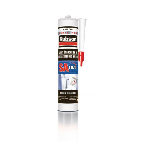 Mastic silicone Rubson SA1H blanc cartouche de 280ml, Réf 2716155