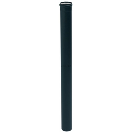 Conduits pellets - email noir mat tuyau 100 cm noir mat d 100 + joint a levres réf. 341019