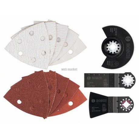 Set 13 accessoires GOP (lame segment, plongeante, spatule, feuilles abrasives)