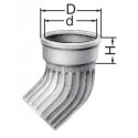 Coude 45° cannelé à emboîtement pour descente résidentielle cannelée diamètre nominal 100mm Réf. 155620 PAM