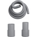 Kit de vidage à coller DEBIFLEX 3m de flexible diamètre intérieur 40mm avec 2 raccords 50 mâle 40 mâle et 2 raccords 50 mâle