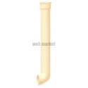 Dauphin rond coudé pavillonnaire fonte crème - Ø 100 mm - L. 1 m