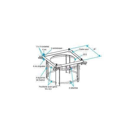 ALDES Cadre sur Conduit VELONE 8.5 / 13.0