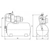 Groupe de surpression auto-amorçant, avec pompe monocellulaire JET 151 et réservoir AQUAJET 100L 230 V Mono AQUAJET 151/100 M