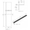 Coffre d habillage en L polystyrène extrudé wedi Mensolo-L - 200x200x2500 mm - ép.20 mm