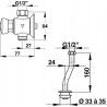 Kit urinoir complet P12 DURAVIT-JD-ROCA-sel réf. 31813