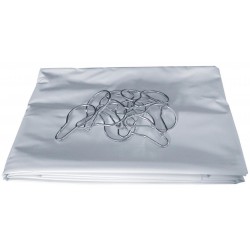 Rideau de douche H 200 L 180 cm 12 anneaux plastique blanc en PVC blanc non-feu avec oeillets métalliques, plombé anneau méta
