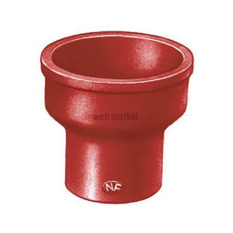 Pièce de liaison avec matériaux SMU® S - fonte brun-rouge - Ø 125 mm