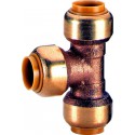 Té réduit TG130R instantané tectite D22-14-22 pour tubes cuivre, PER ou PB réf 4750925