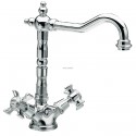 Mélangeur lavabo Chambord bec potence mobile chrome avec vidage réf. CH11151