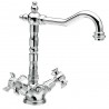 Mélangeur lavabo Chambord bec potence mobile chrome avec vidage réf. CH11151