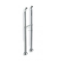 Colonnettes sur pied chromé pour baignoire Rétro hauteur 900mm  raccords femelle 1/2  mâle 3/4  réf. CH16251