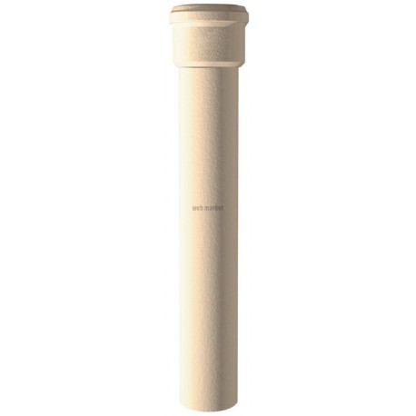 Dauphin rond droit pavillonnaire fonte crème - Ø 100 mm - L. 1 m