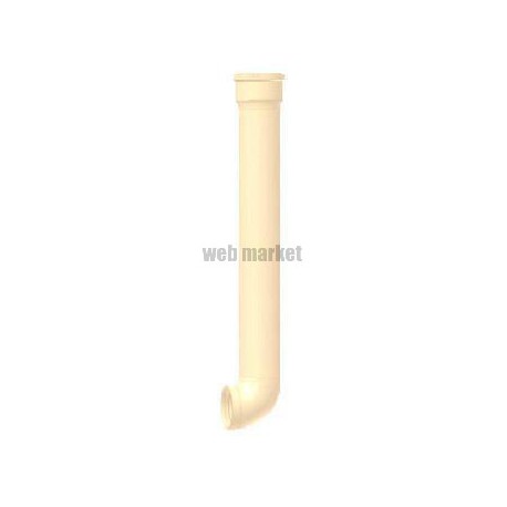 Dauphin rond coudé pavillonnaire fonte crème - Ø 80 mm - L. 1 m