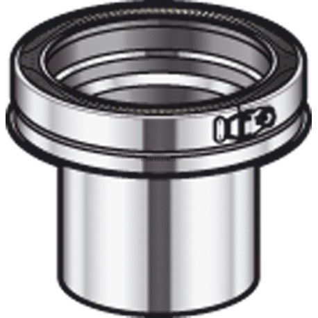 Réduction conique gauffré THERMINOX TI, diamètre 130 mm P130TZ 125G / réf. 21130108