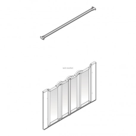 Paroi de douche en niche réversible option N 1200 x 700 x 900 mm Réf. 92118N