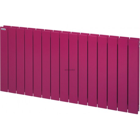 Radiateur FASSANE eau chaude horizontal double à éléments verticaux 308 w haut 600 largeur 296 4 éléments blanc réf. HXD-060-