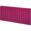 Radiateur FASSANE eau chaude horizontal double à éléments verticaux 308 w haut 600 largeur 296 4 éléments blanc réf. HXD-060-