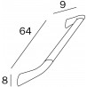 Barre d appui CONFORT H 900 60 cm chromé réf. AH995BCR