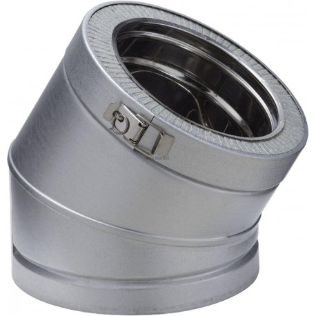 Coude à 30° Therminox ZI - spécial gaz - inox - Ø 150 mm