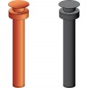 Terminal vertical PGI, diamètre 80 / 130 mm, brique rouge (RAL 311) STV 80 / 130 PGI / réf. 37080781
