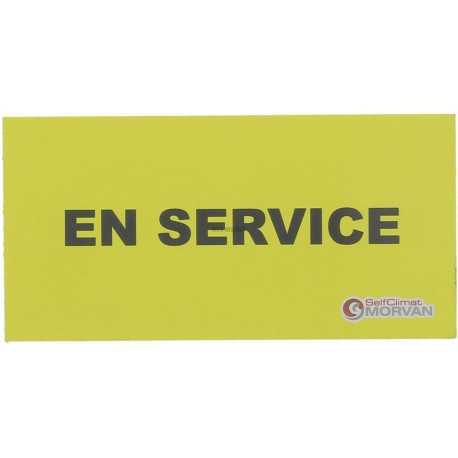 Etiquette non autocollante En service - Hors service Réf 215278