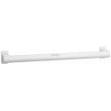 Barre d'appui Arsis, 1000 mm, tube elliptique 38 x 25 mm aluminium époxy blanc, cache-fixations blancs réf. 049890