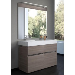 ENSEMBLE MEUBLE NEW AGE AVEC VASQUE 120 CM DROITE, FAUTEUIL ET CAISSON OLMO CHIARO RÉF NA-800D/242