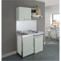 Meuble haut METALLINE 60  cm 1 porte, Coloris Soie