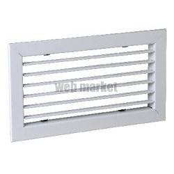 ALDES AC 101 F3 -  200 X 100 MM - GRILLE ALUMINIUM SIMPLE DÉFLEXION