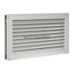ALDES AC 181 -  200 X 100 MM - GRILLE ALUMINIUM DE TRANSFERT