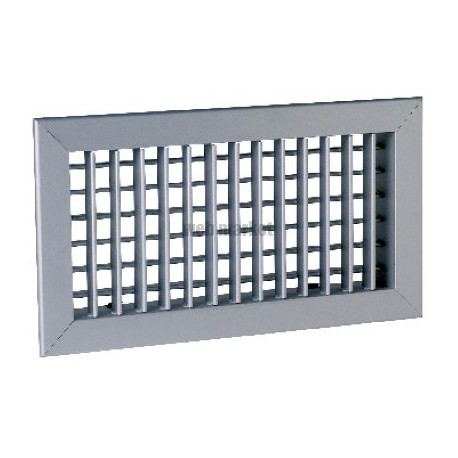 ALDES AC 102 D F3 -  300 X 100 MM - GRILLE ALUMINIUM DOUBLE DÉFLEXION