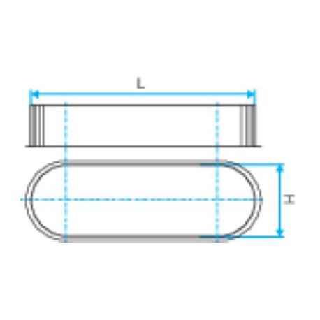 ALDES Bouchon mâle oblong BMO - L 475mm x H 165mm
