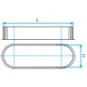 ALDES Bouchon mâle oblong BMO - L 475mm x H 165mm