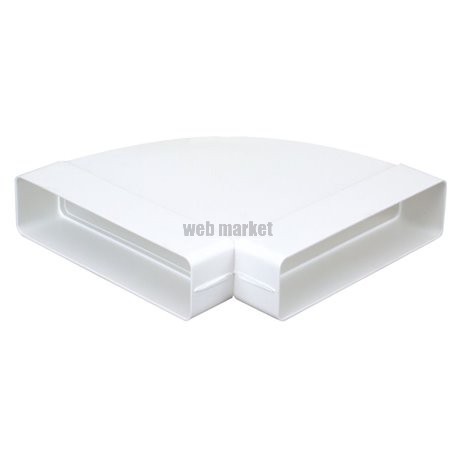 Ch 55 x 110 j - coude horizontal 90° rectangulaire section 55 x 110 avec joint