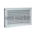 ALDES Grille de transfert simple déflexion AC181 Aluminium fixation par vis 600x400 mm