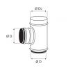 Té souche de terrasse isolé - STI - Diamètre 400 mm