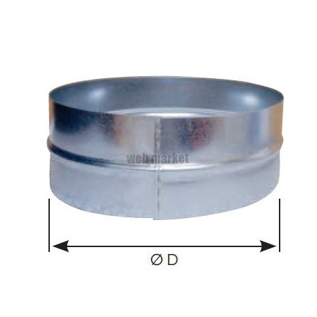 Raccord mâle - RMT - Diamètre 315 mm - Acier galvanisé