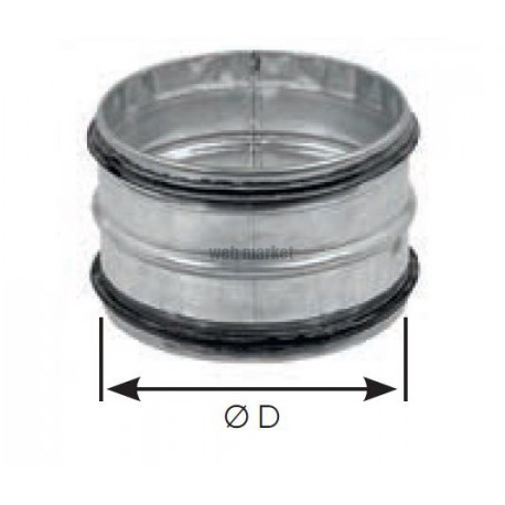 Raccord mâle - RMT - Diamètre 630 mm - Acier galvanisé - Avec joint