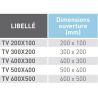 Trappe pour conduit rectangulaire - TV - Dimensions 500 x 400