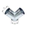 Culotte à 90° - CU - Diamètre 200 mm vers 2 x 200 mm - Acier galvanisé