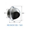 Me inox 160 - rejet ou prise d'air murale inox diamètre 160