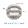 Me plast 125 b - rejet ou prise d'air murale blanc diamètre 125