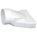 Rd 55 x 110 j - raccord droit rectangulaire plastique rigide avec joint 55 x 110