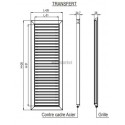 ALDES Grille Gridlined transfert L100 x H310 RAL9016