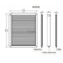 ALDES Grille Gridlined reprise L300 x H710 RAL9016