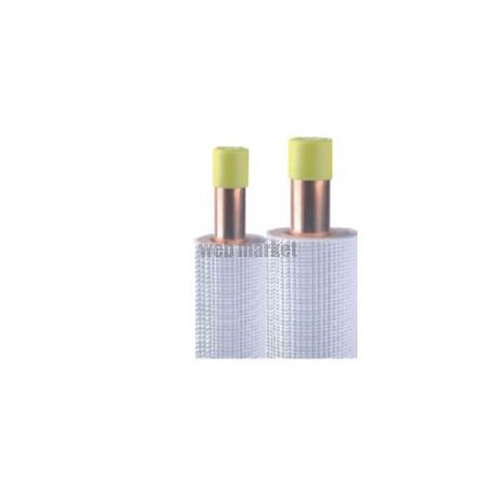 COURONNE FILMÉE TUBE CU08 1/4-3/8 ISOLÉ PE  BLANC BS2D0 (M1) 100M