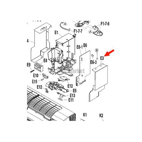 DAIKIN CAPOT 1 EN TOLE POUR MACHINE FTXS35G2V1B