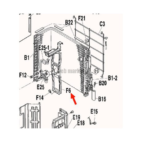 DAIKIN SUPPORT MOTEUR POUR MACHINE RXS50L2V1B